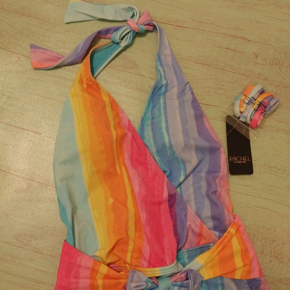 RACHEL Rachel Roy Wrap Front Swimsuit Small NWT - Picture 8 of 12